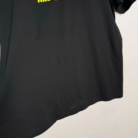 Vintage DARE D.A.R.E Neon Rainbow Single Stitch Black T-Shirt XXL - Picture 5 of 8